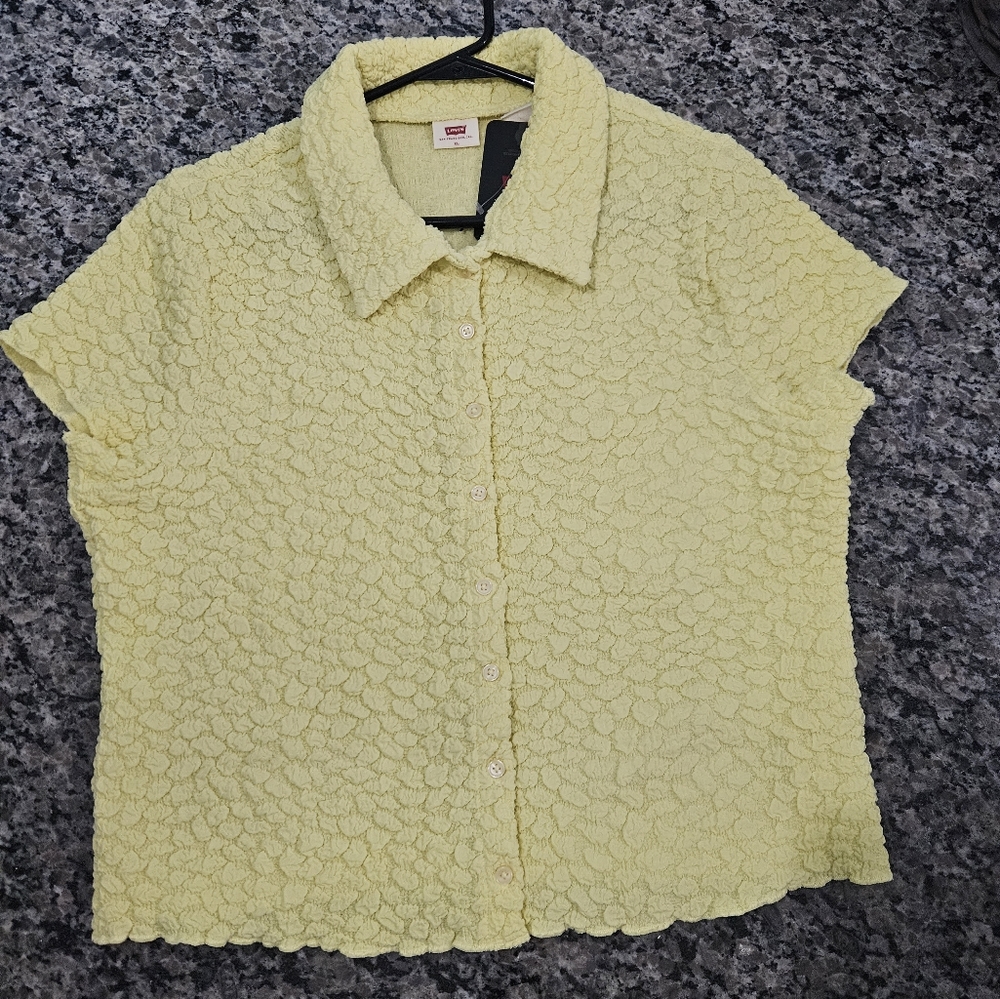 Levi's Junior Slim Fit Yellow Button-Down XL